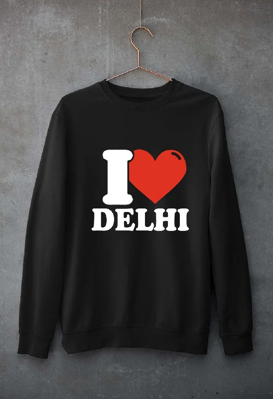 I Love Delhi Unisex Sweatshirt for Men/Women Winter Hoodie Sweatshirt