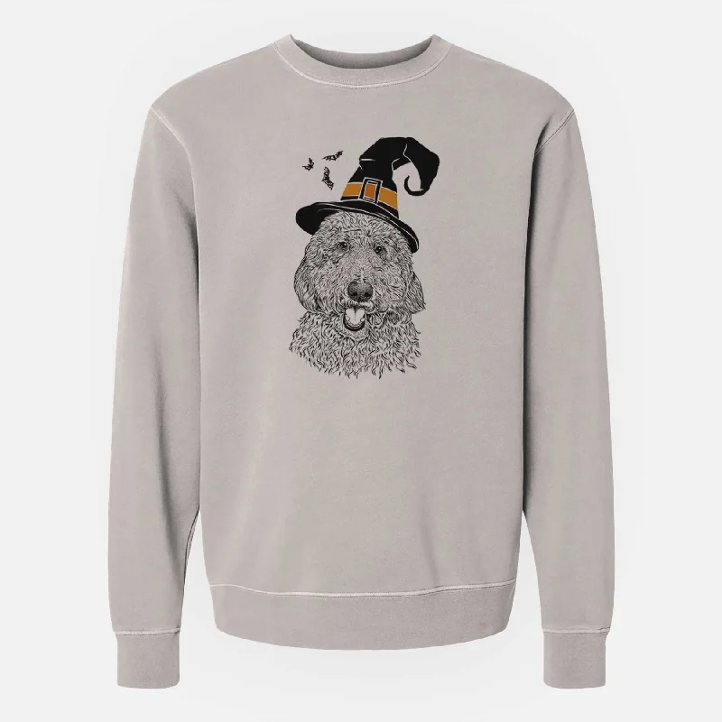 Witch Whisper the Goldendoodle - Unisex Pigment Dyed Crew Sweatshirt Zip-up Hoodie for Women
