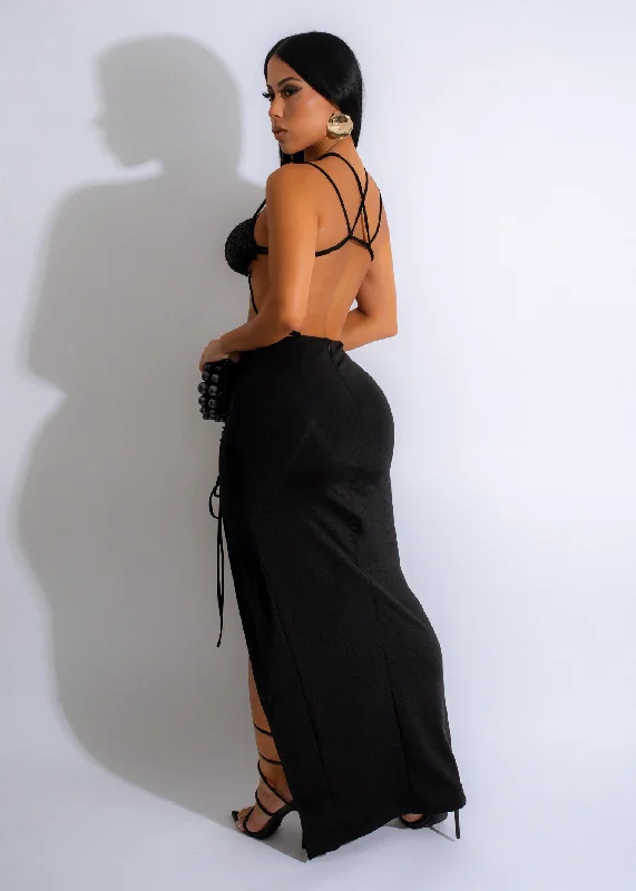 Beauty Sequin Maxi Dress Black Beauty Sequin Maxi Dress Black