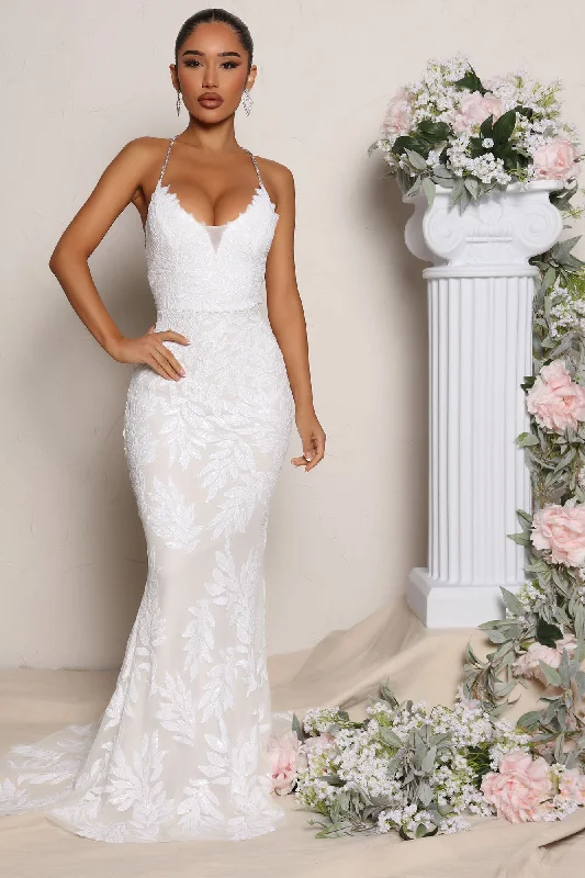 Steadfast Love Sequin Gown - White