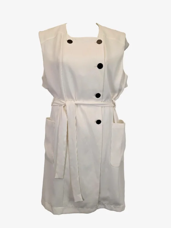 Veronika Maine Double Breasted  Trench Style Dress Size 16