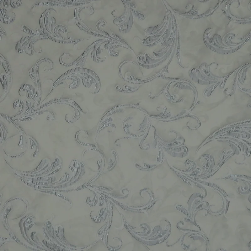 Silver Floral Abstract Brocade Fabric Office floral dresses